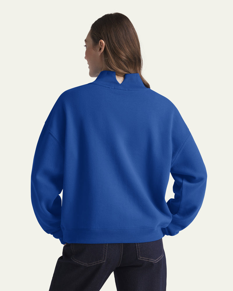 LOS ANGELES DODGERS COOPERSTOWN VARSITY HOUSE '47 WOMEN'S MOCK NECK PULLOVER