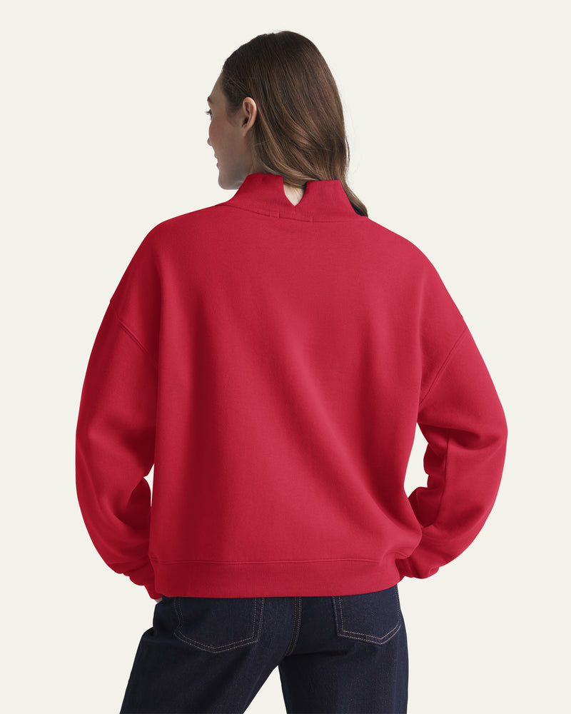 GEORGIA BULLDOGS VINTAGE VARSITY HOUSE '47 WOMEN'S MOCK NECK PULLOVER