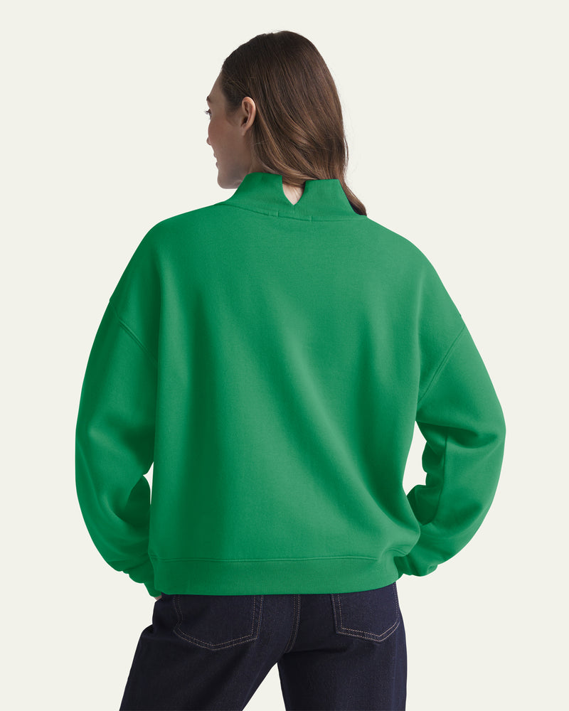 PHILADELPHIA EAGLES HISTORIC VARSITY HOUSE '47 WOMEN'S MOCK NECK PULLOVER