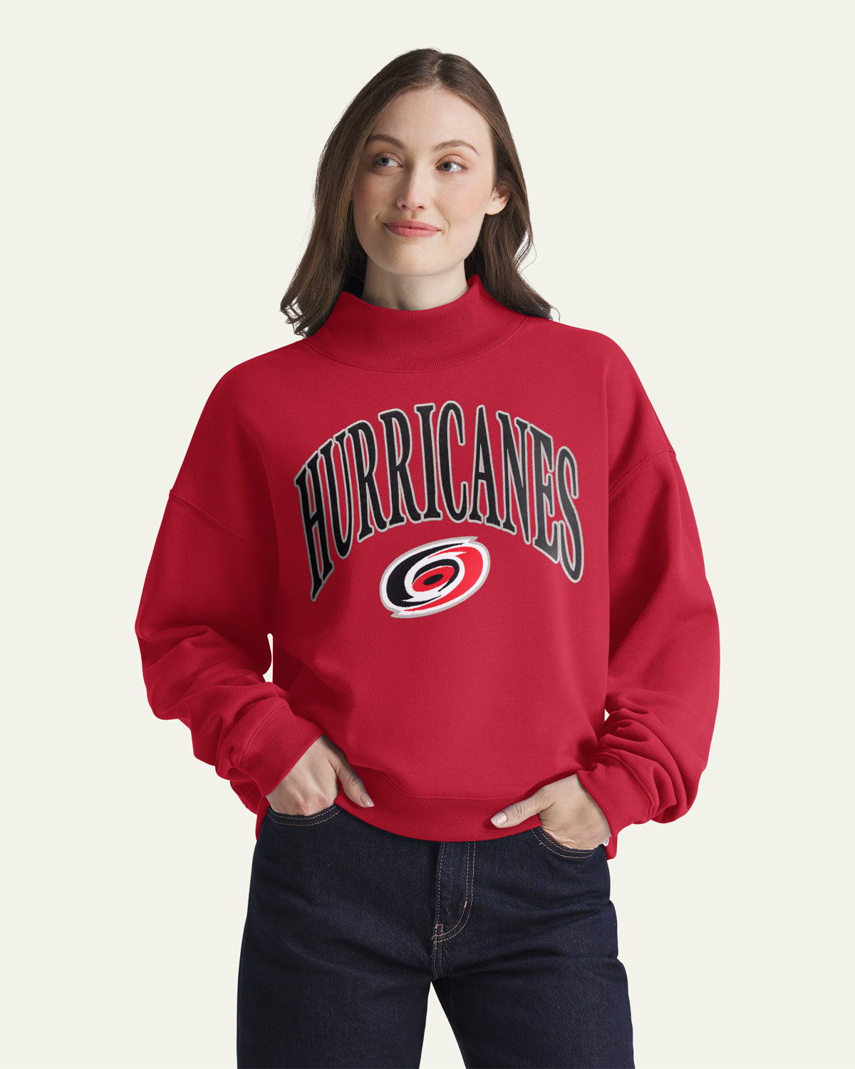 CAROLINA HURRICANES VANTAGE '47 WOMEN'S MOCK NECK PULLOVER