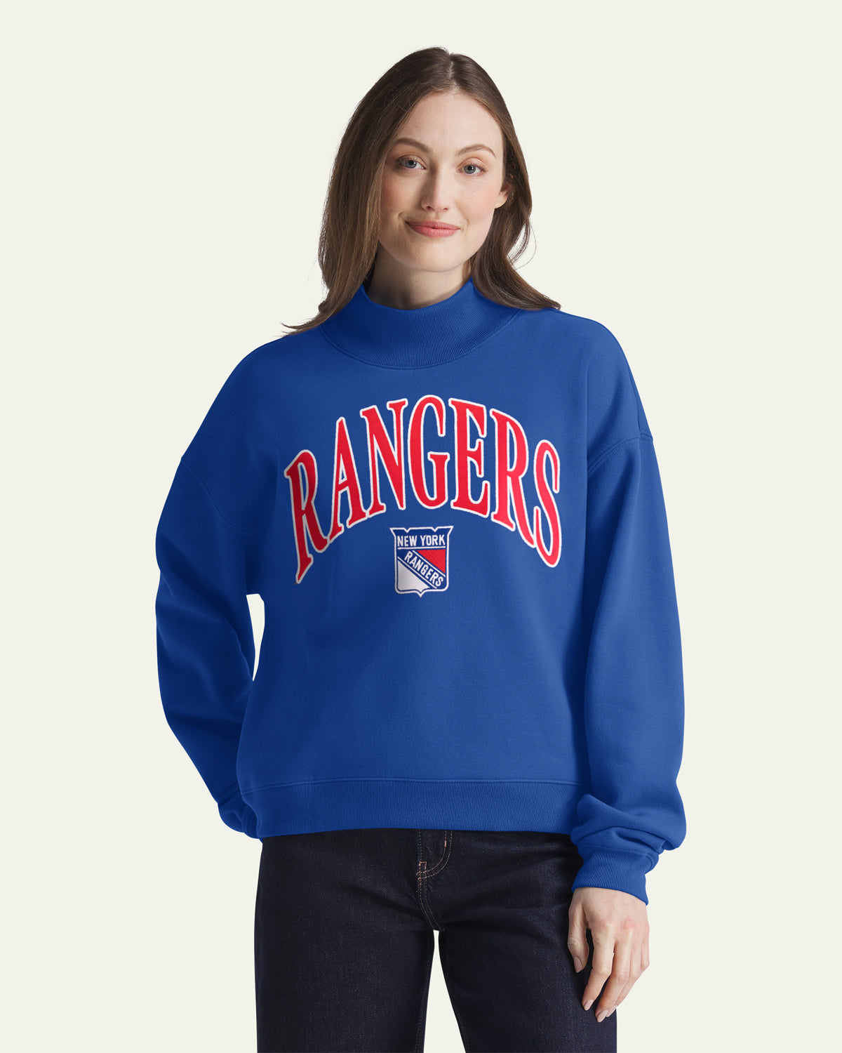 NEW YORK RANGERS VANTAGE '47 WOMEN'S MOCK NECK PULLOVER