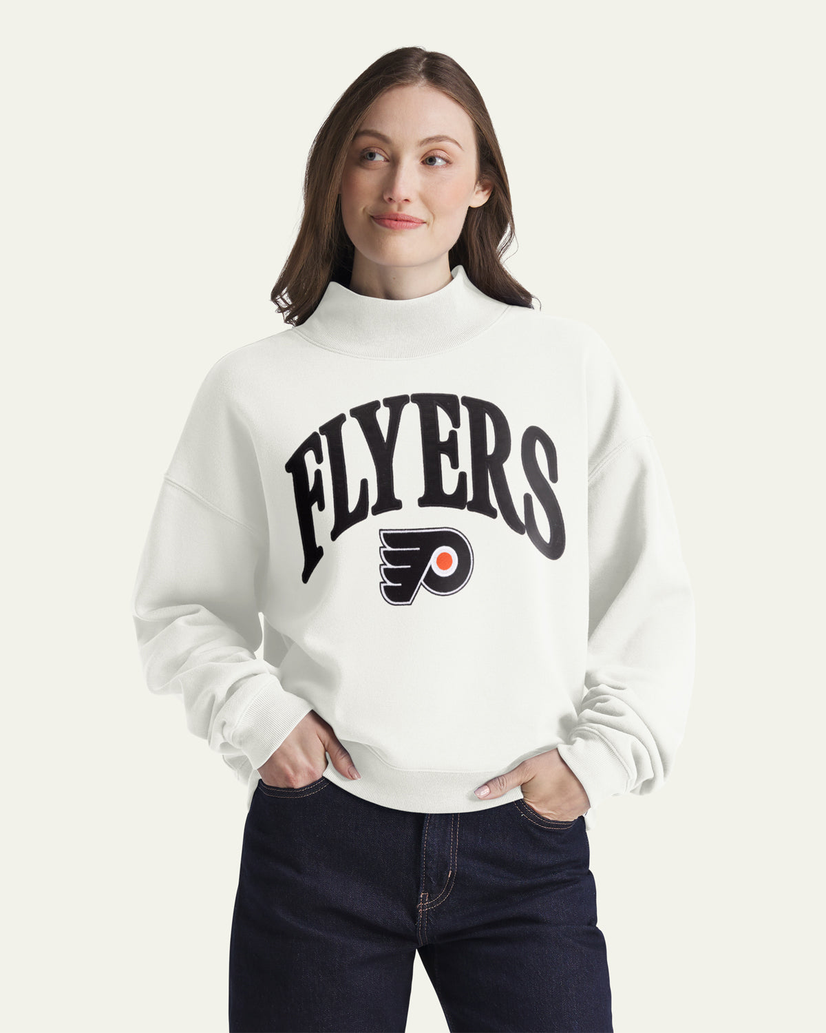 PHILADELPHIA FLYERS VANTAGE '47 WOMEN'S MOCK NECK PULLOVER