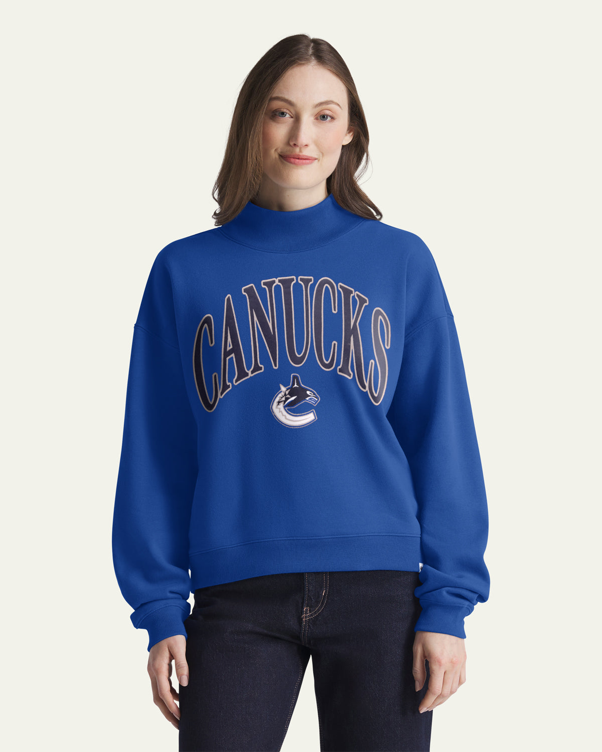 VANCOUVER CANUCKS VANTAGE '47 WOMEN'S MOCK NECK PULLOVER