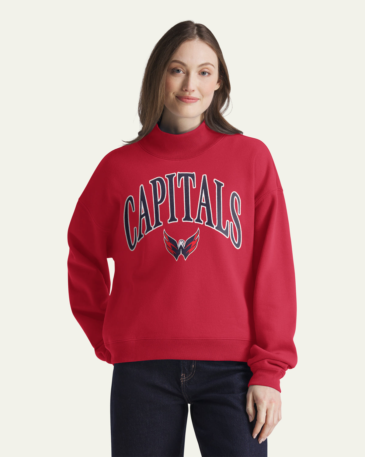 WASHINGTON CAPITALS VANTAGE '47 WOMEN'S MOCK NECK PULLOVER