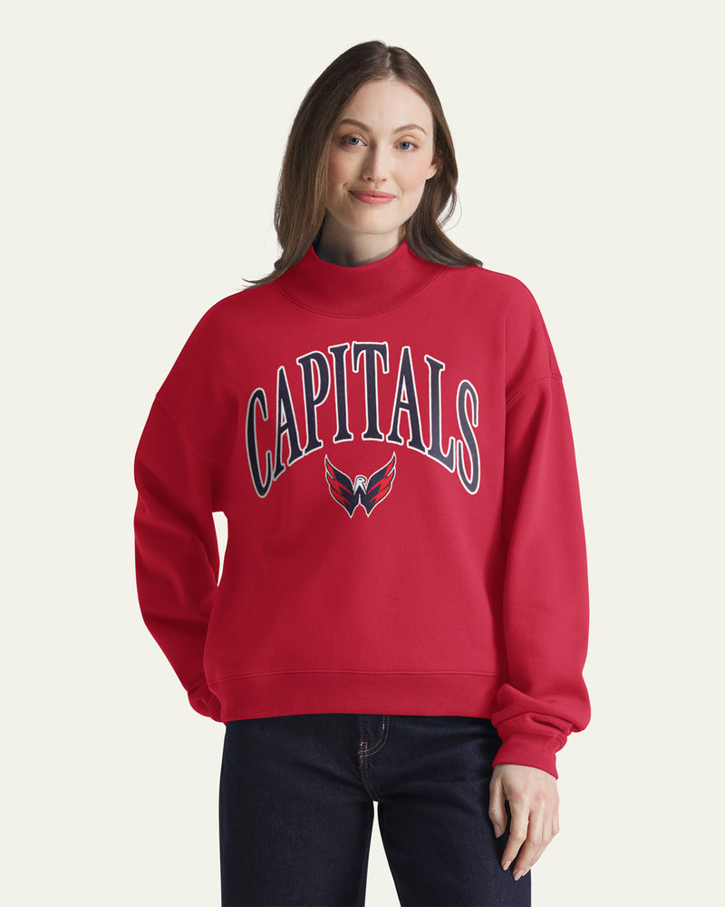 WASHINGTON CAPITALS VANTAGE '47 WOMEN'S MOCK NECK PULLOVER