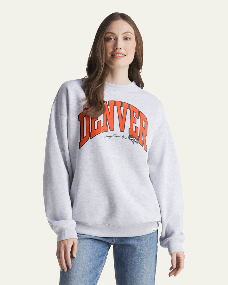 DENVER BRONCOS STONEY CLOVER LANE X '47 WOMEN'S OVERSIZED CREW