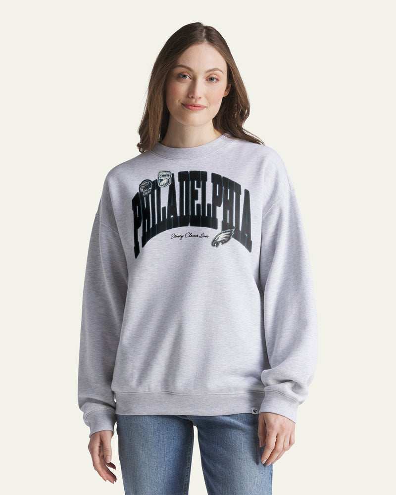 PHILADELPHIA EAGLES STONEY CLOVER LANE X '47 WOMEN'S OVERSIZED CREW