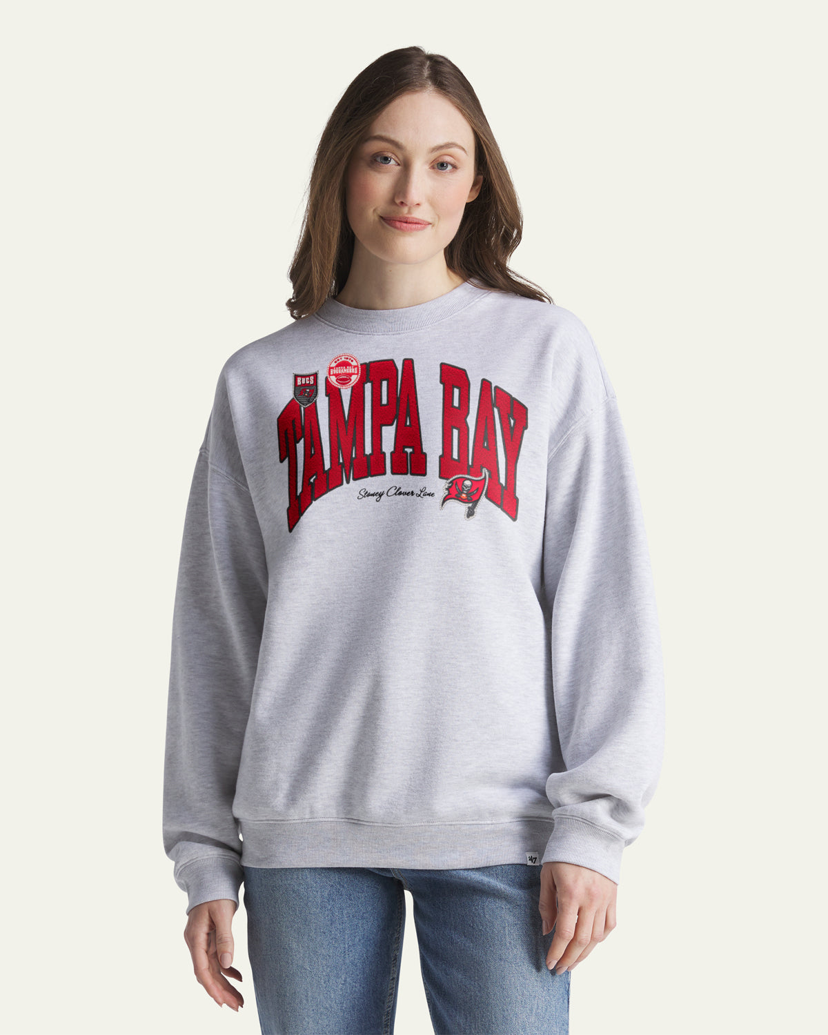 TAMPA BAY BUCCANEERS STONEY CLOVER LANE X '47 WOMEN'S OVERSIZED CREW