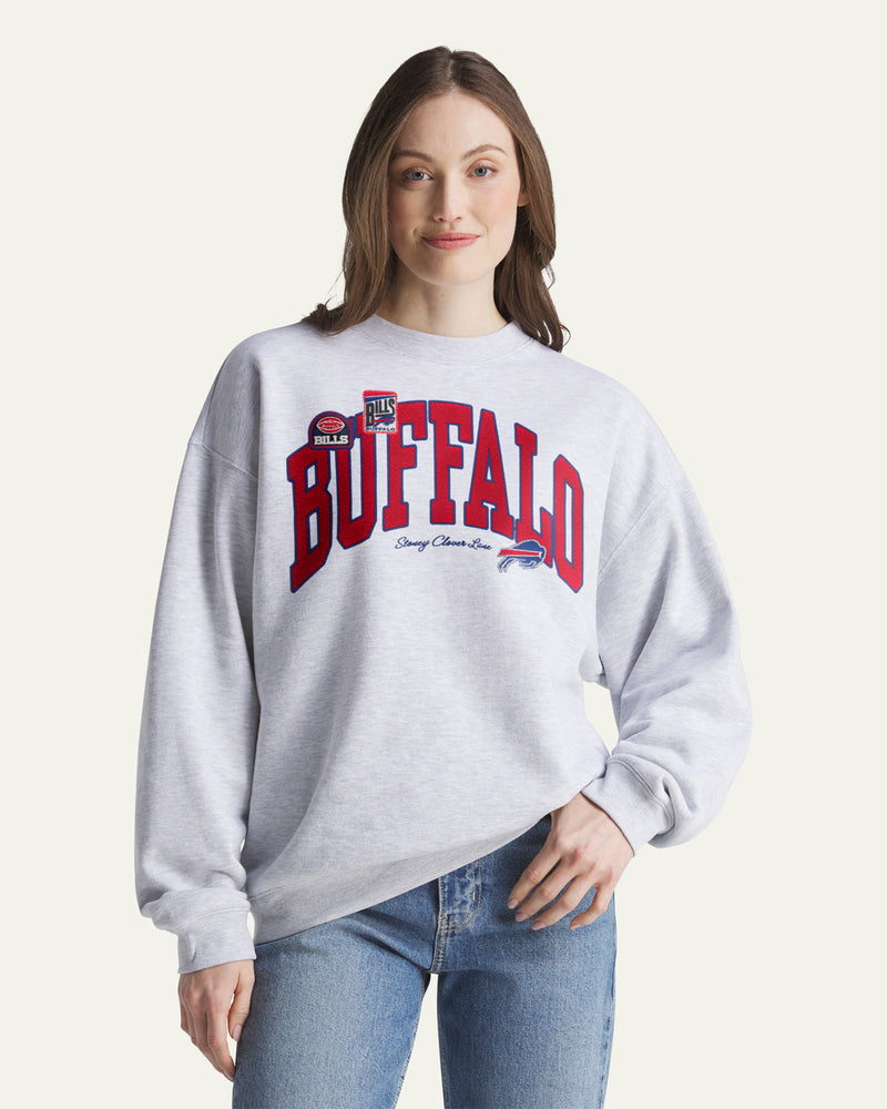 BUFFALO BILLS STONEY CLOVER LANE X '47 WOMEN'S OVERSIZED CREW