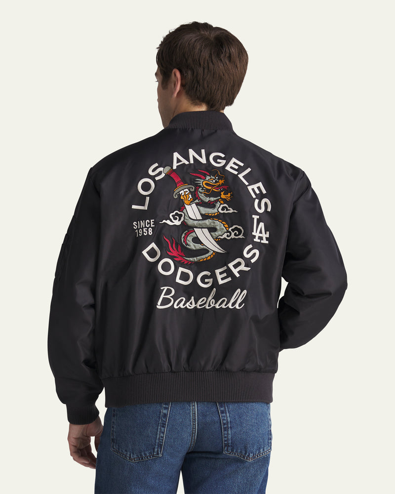 LOS ANGELES DODGERS SOUVENIR SWAG PADDED '47 BOMBER JACKET