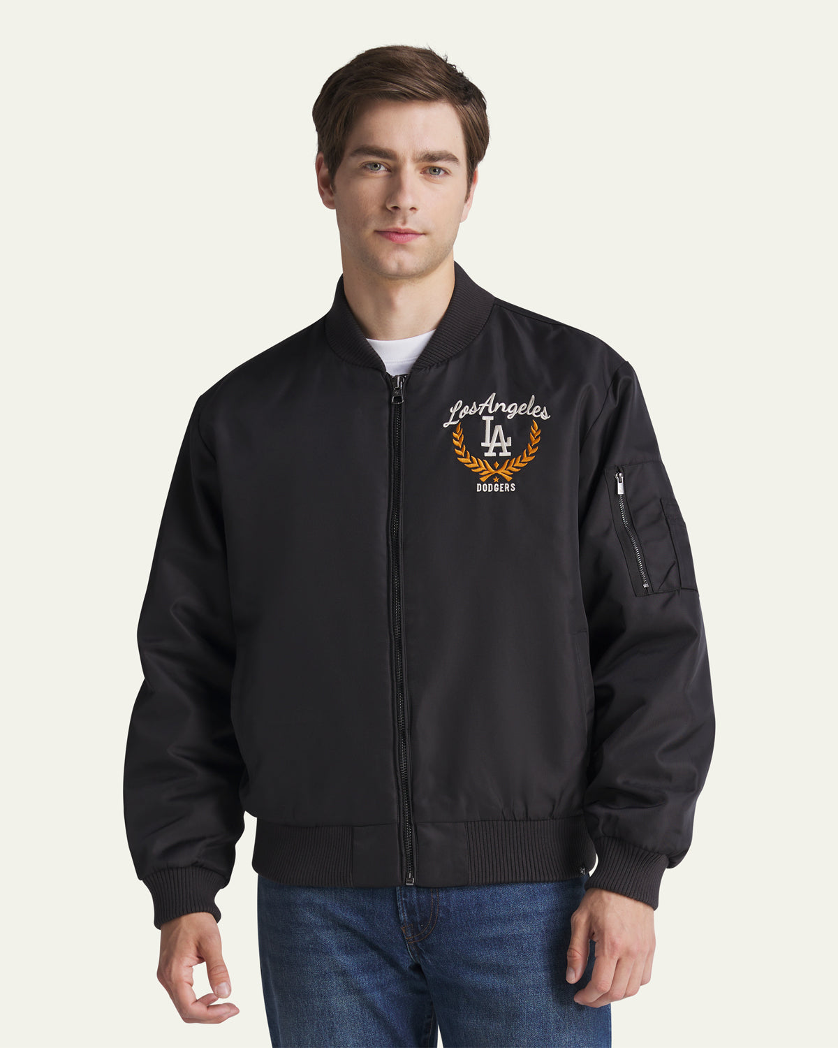 LOS ANGELES DODGERS SOUVENIR SWAG PADDED '47 BOMBER JACKET