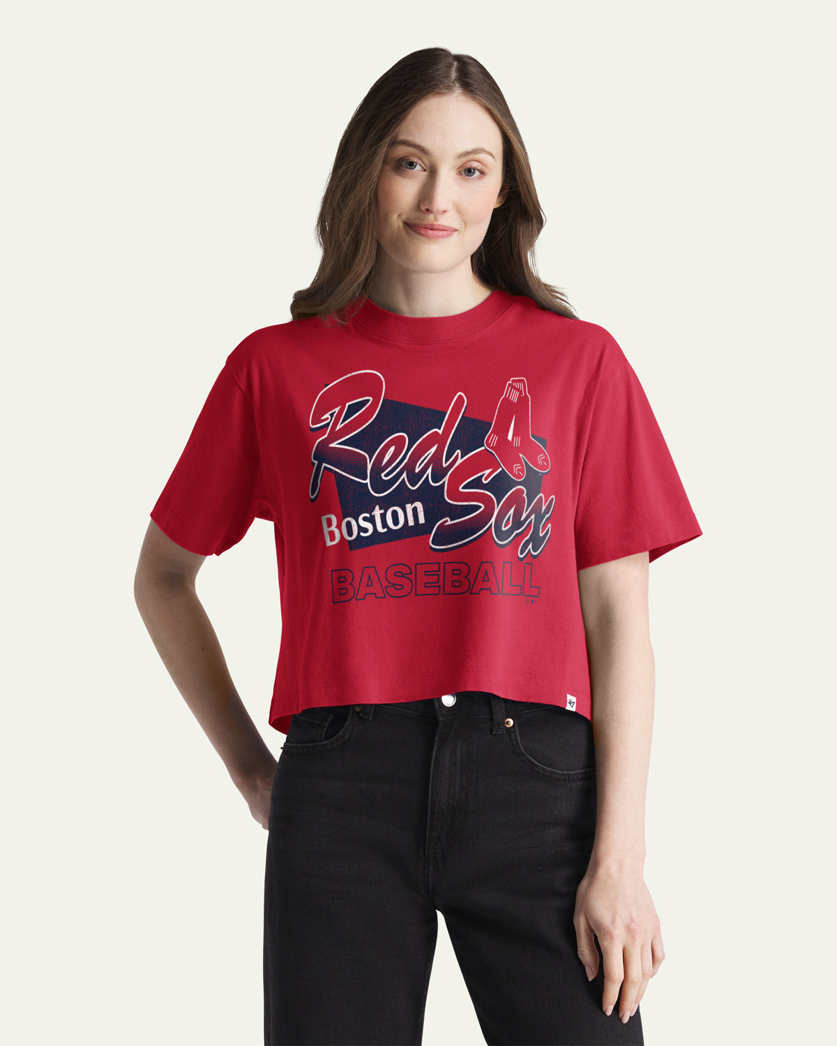 BOSTON RED SOX COOPERSTOWN VARSITY HOUSE '47 WOMEN'S REED CITY TEE
