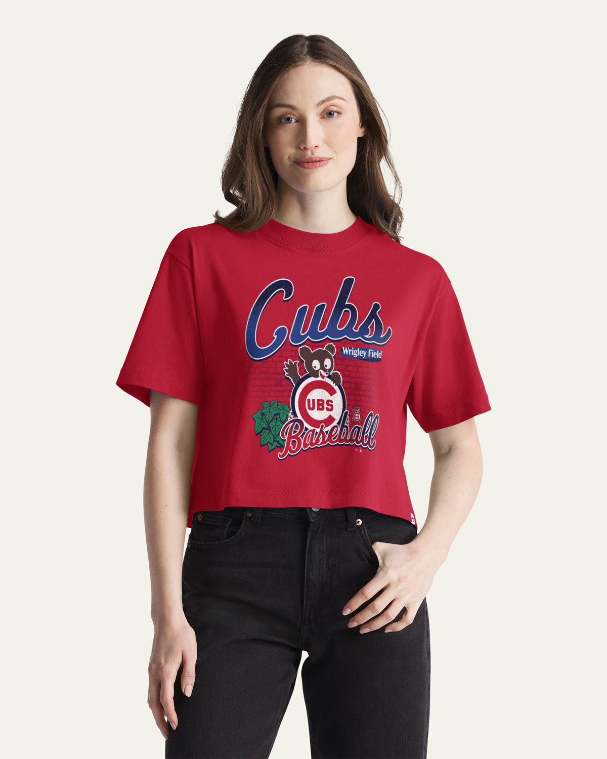 CHICAGO CUBS COOPERSTOWN VARSITY HOUSE '47 WOMEN'S REED CITY TEE