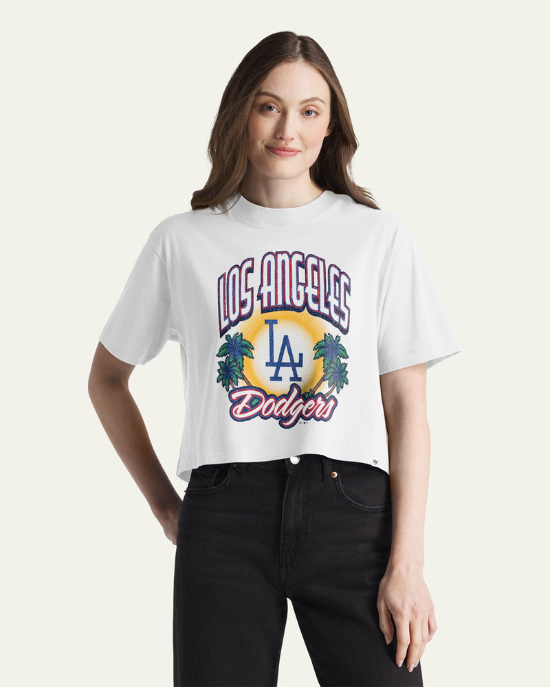 LOS ANGELES DODGERS COOPERSTOWN VARSITY HOUSE '47 WOMEN'S REED CITY TEE