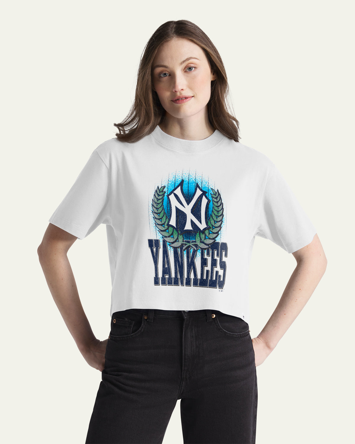 NEW YORK YANKEES COOPERSTOWN VARSITY HOUSE '47 WOMEN'S REED CITY TEE