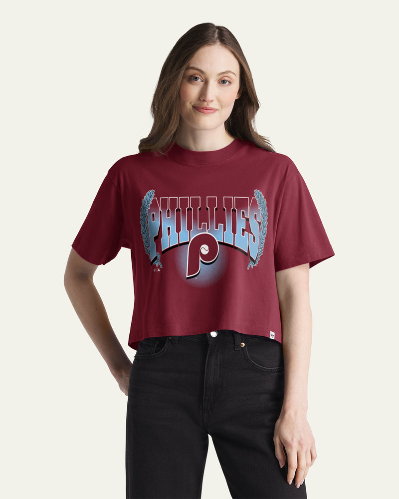 PHILADELPHIA PHILLIES COOPERSTOWN VARSITY HOUSE '47 WOMEN'S REED CITY TEE