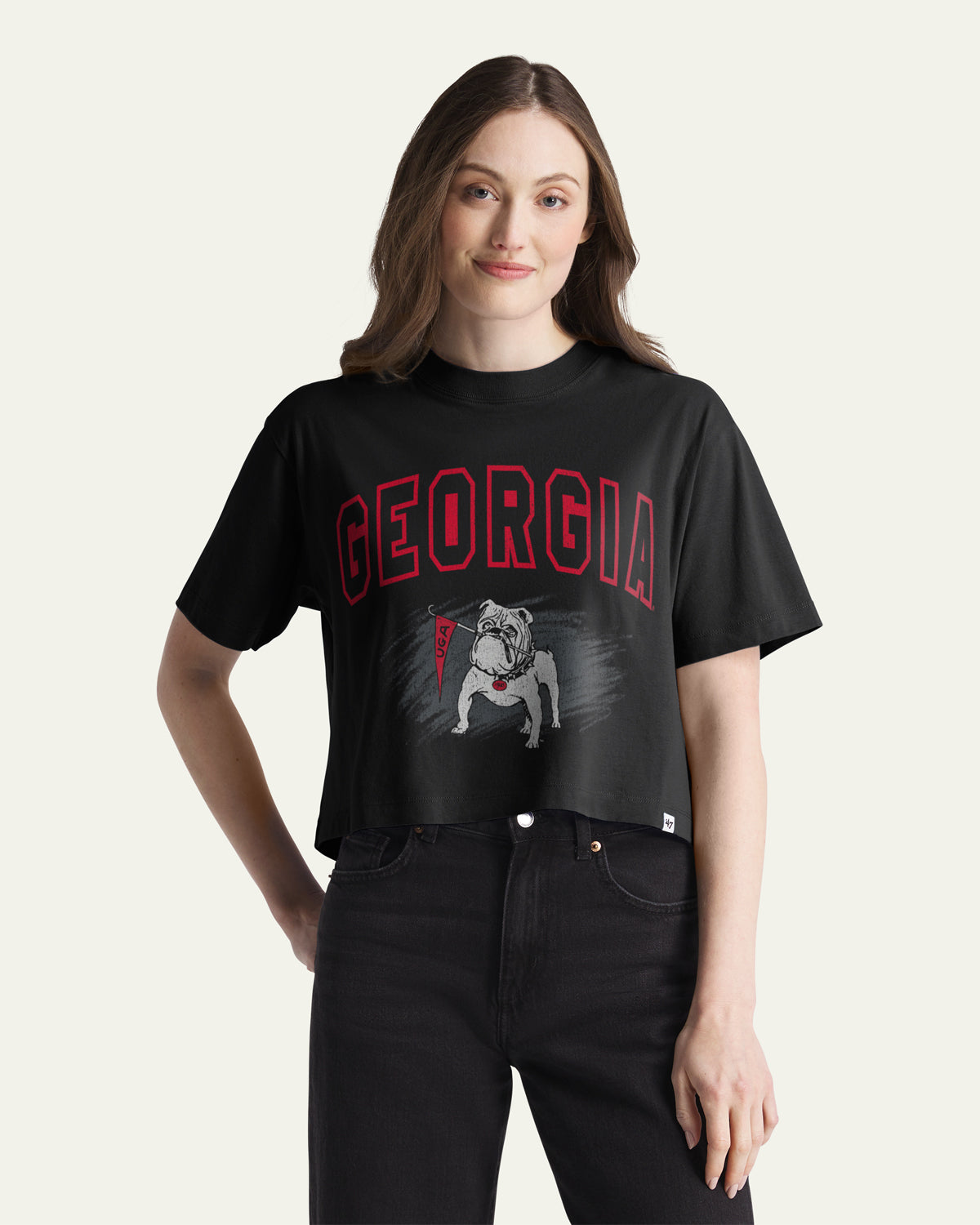GEORGIA BULLDOGS VINTAGE VARSITY HOUSE '47 WOMEN'S REED CITY TEE
