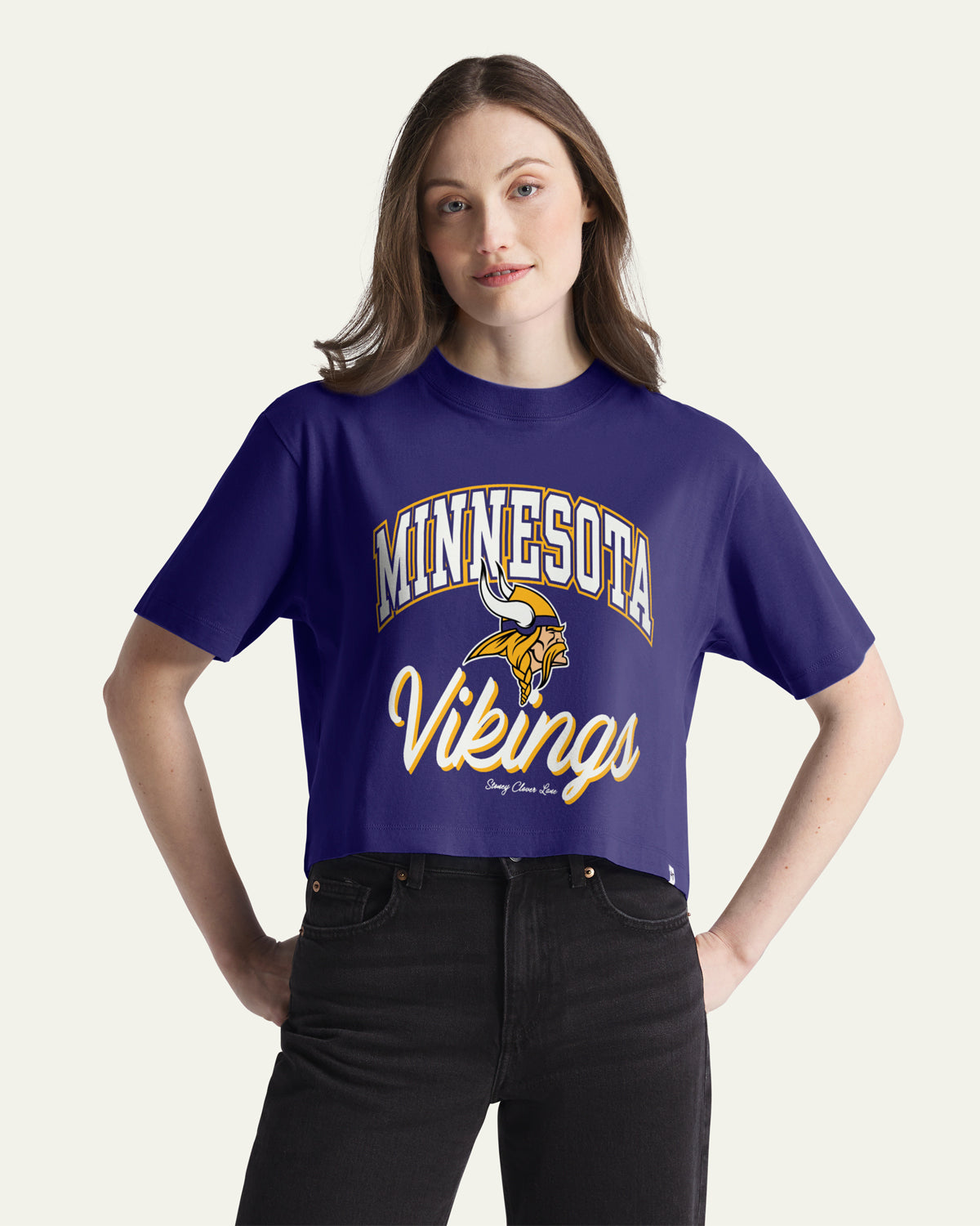 MINNESOTA VIKINGS STONEY CLOVER LANE X '47 WOMEN'S REED CITY TEE