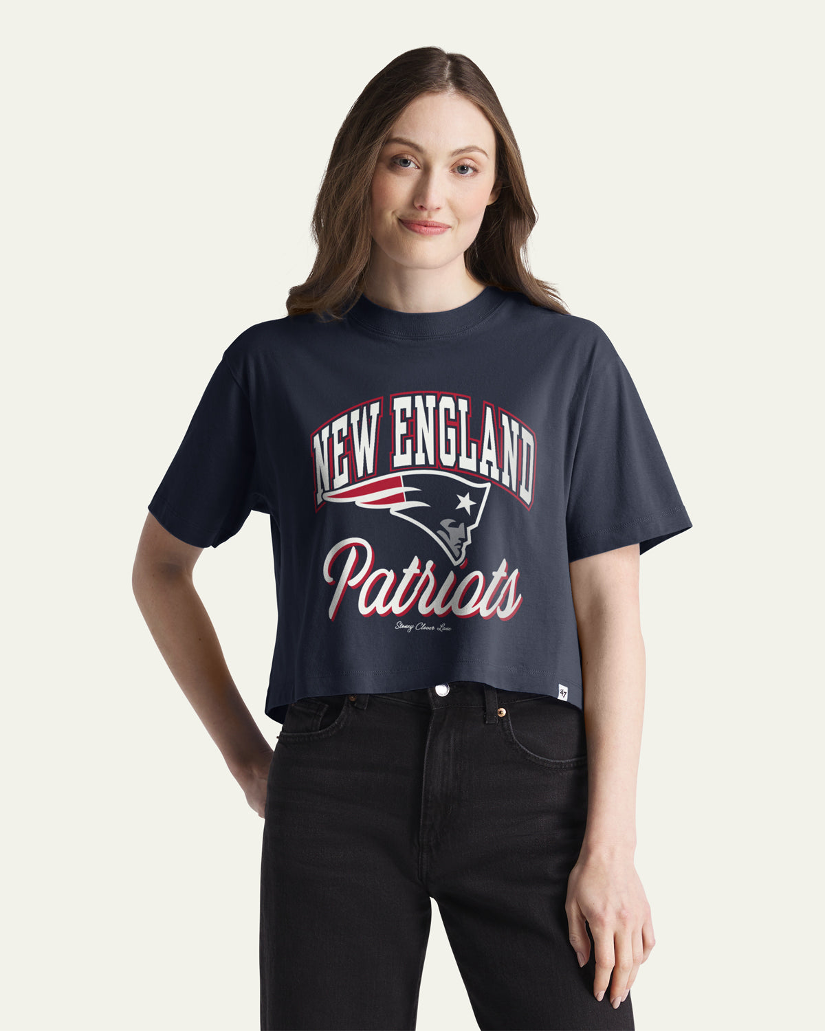 NEW ENGLAND PATRIOTS STONEY CLOVER LANE X '47 WOMEN'S REED CITY TEE