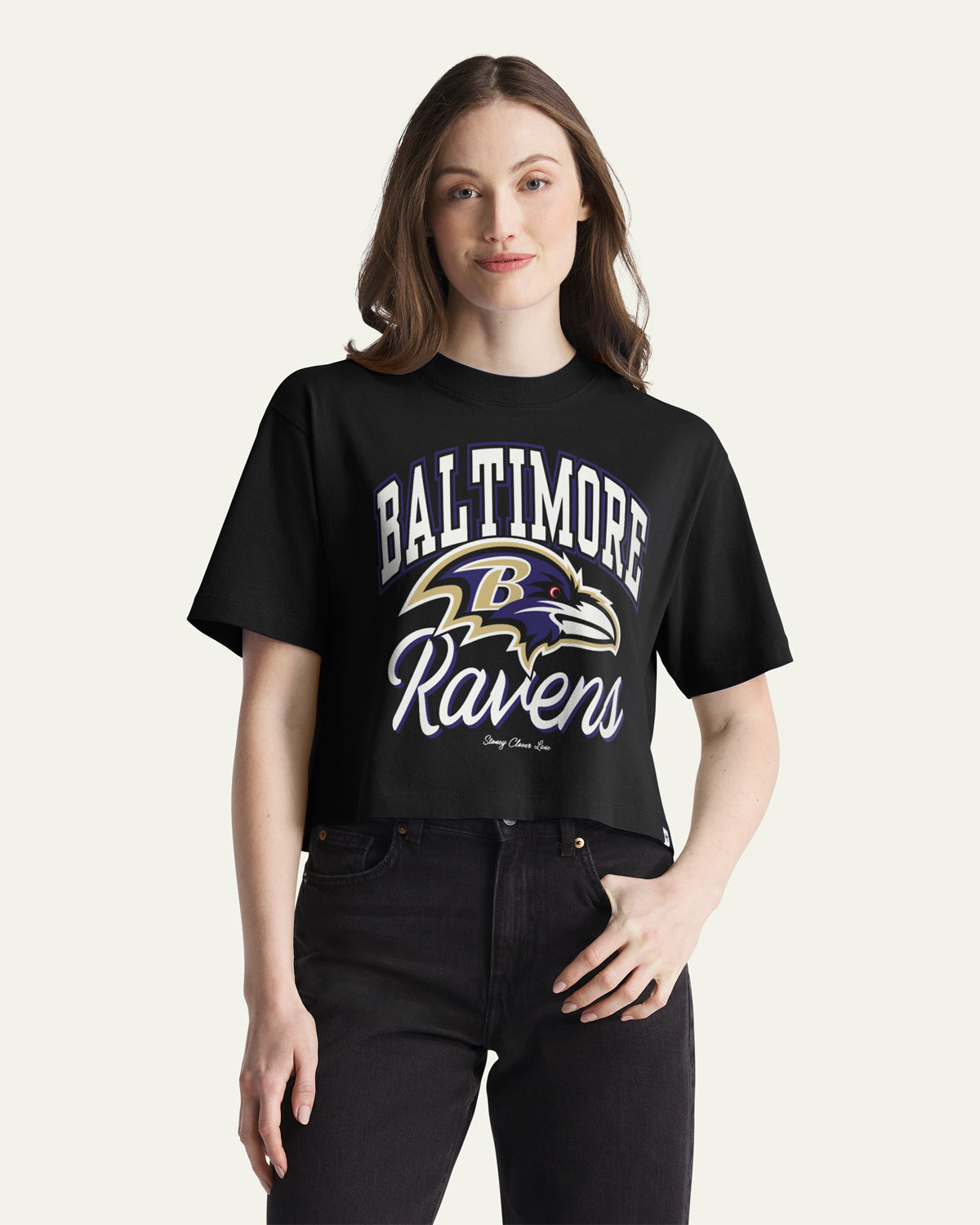 BALTIMORE RAVENS STONEY CLOVER LANE X '47 WOMEN'S REED CITY TEE