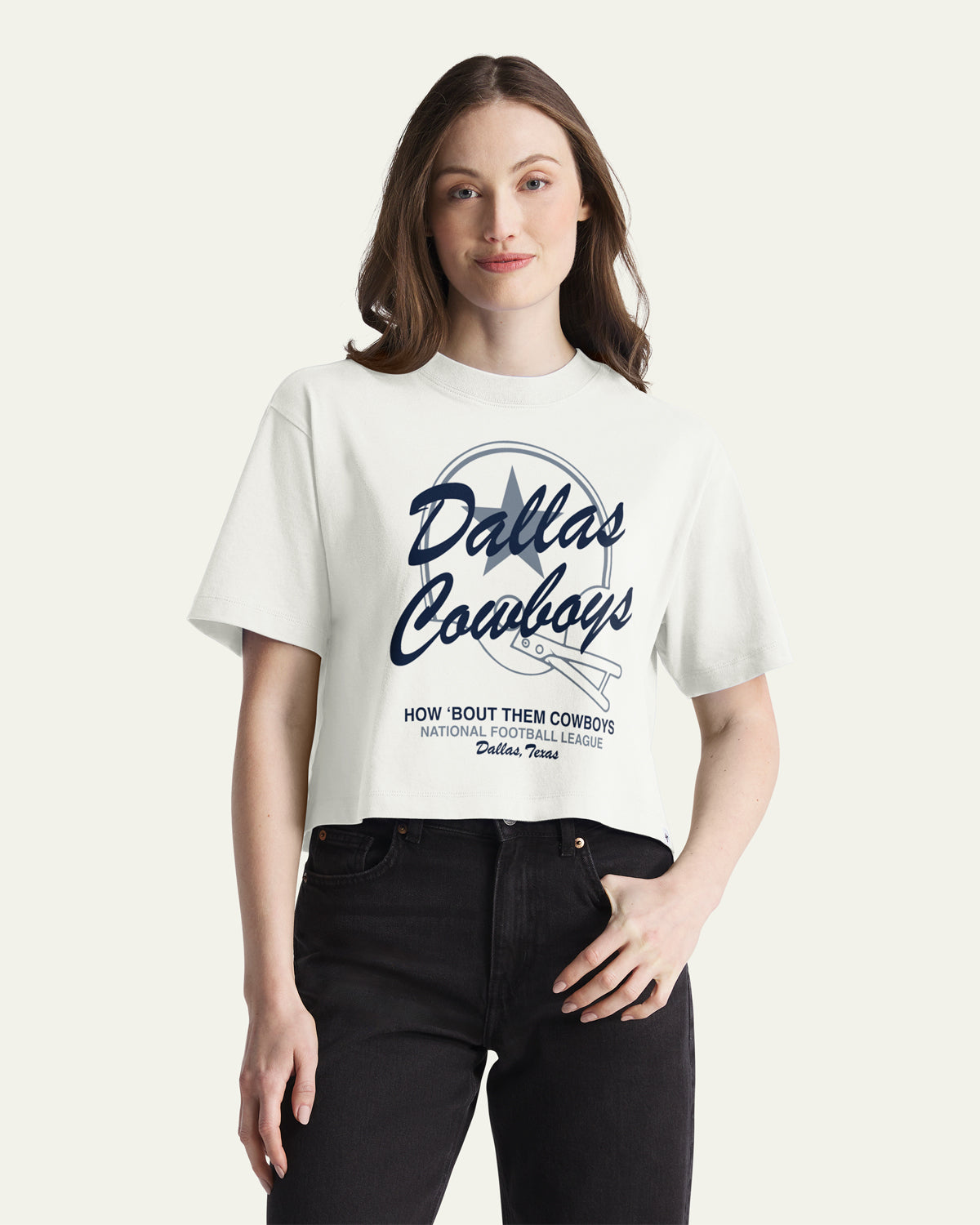 DALLAS COWBOYS HISTORIC VARSITY HOUSE '47 WOMEN'S REED CITY TEE