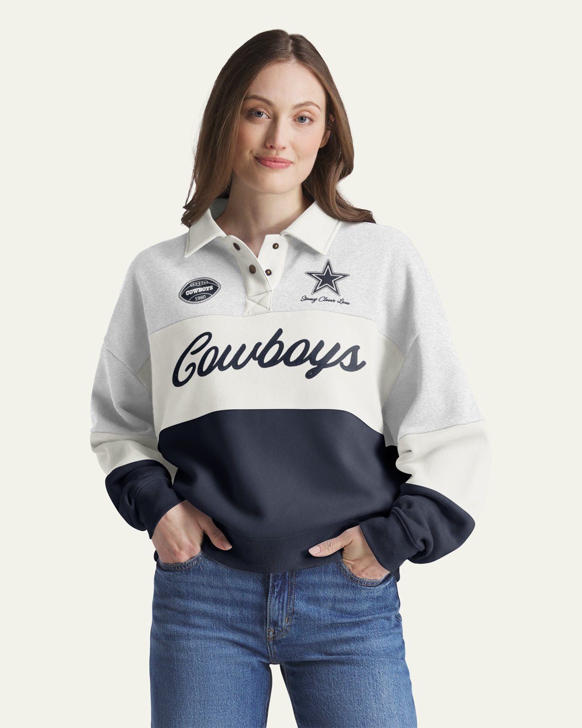 DALLAS COWBOYS STONEY CLOVER LANE X '47 RUGBY SWEATSHIRT