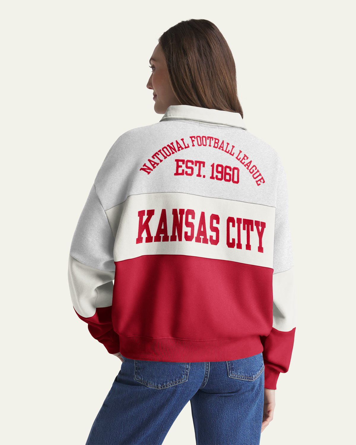 KANSAS CITY CHIEFS STONEY CLOVER LANE X '47 RUGBY SWEATSHIRT