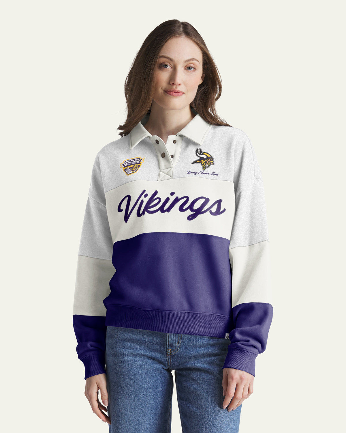 MINNESOTA VIKINGS STONEY CLOVER LANE X '47 RUGBY SWEATSHIRT