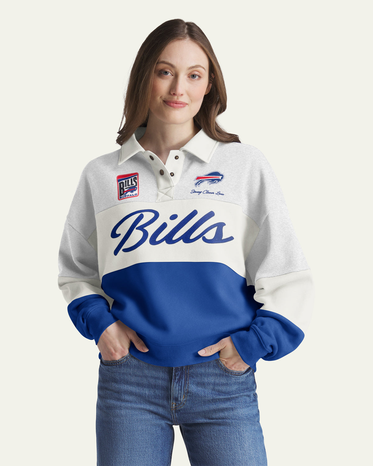 BUFFALO BILLS STONEY CLOVER LANE X '47 RUGBY SWEATSHIRT