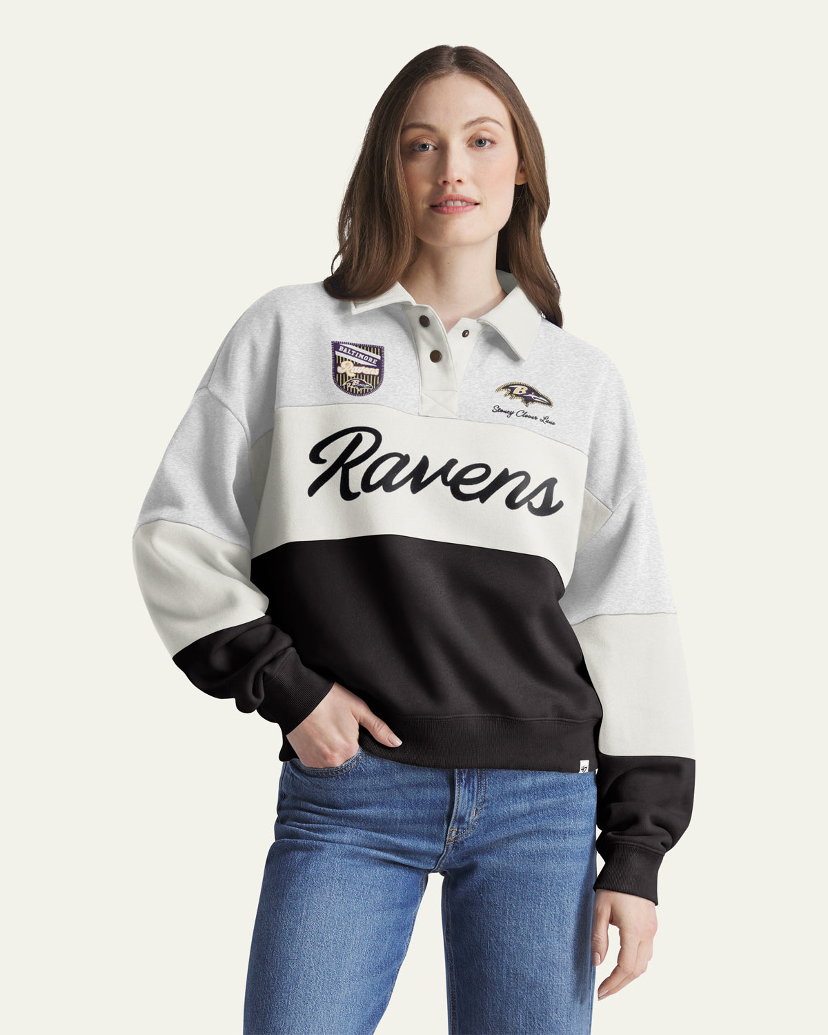 BALTIMORE RAVENS STONEY CLOVER LANE X '47 RUGBY SWEATSHIRT
