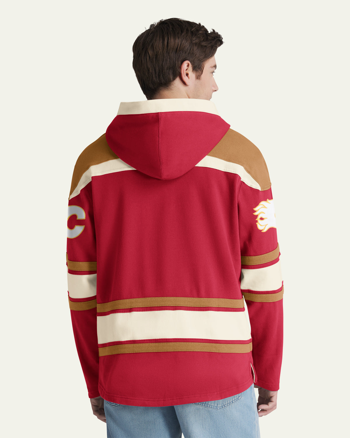 CALGARY FLAMES BLOCK SCRIPT SUPERIOR '47 LACER HOOD