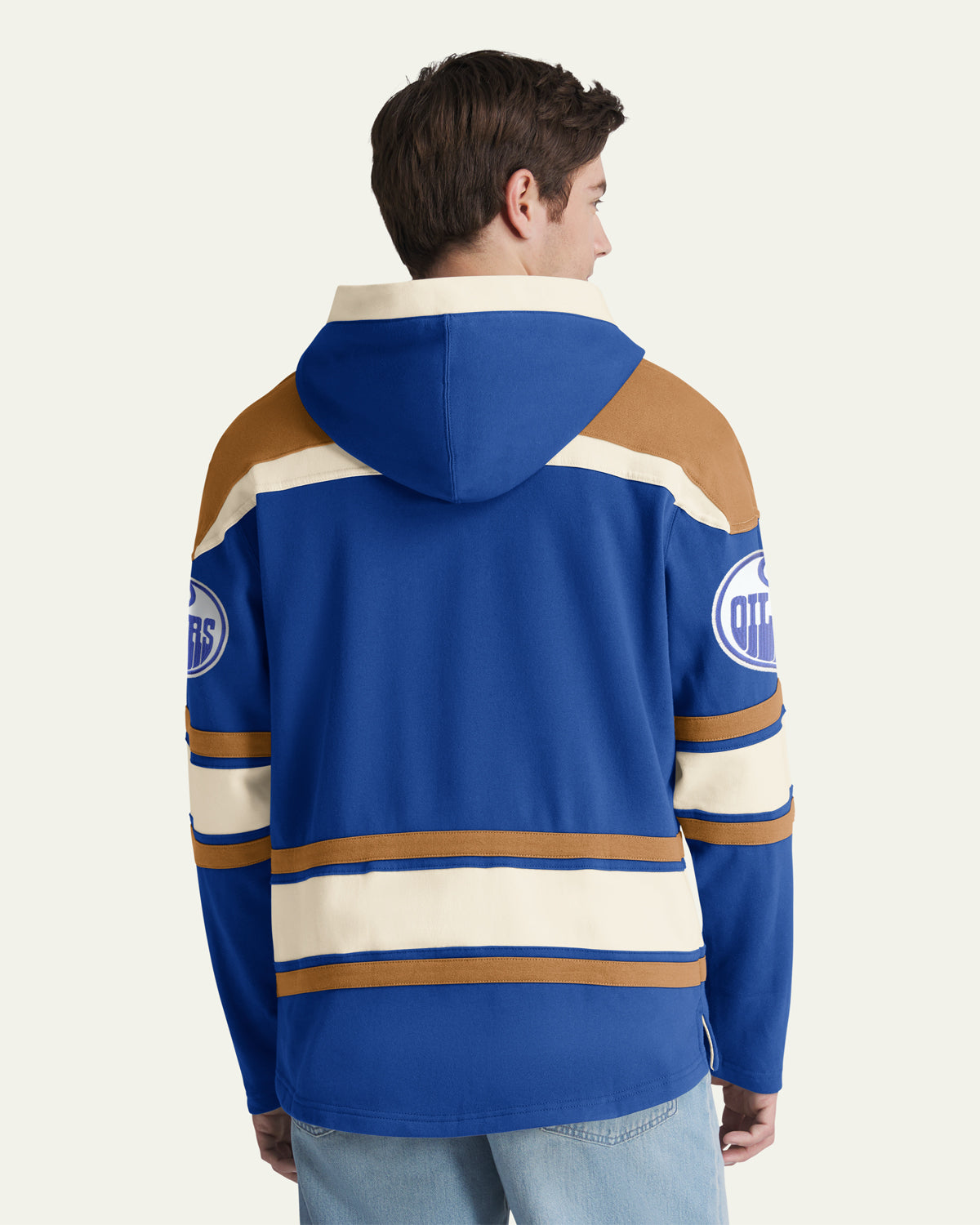 EDMONTON OILERS BLOCK SCRIPT SUPERIOR '47 LACER HOOD
