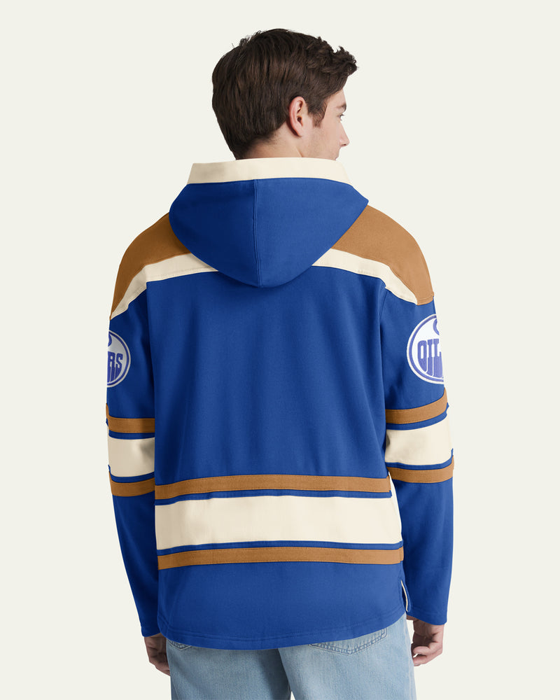 EDMONTON OILERS BLOCK SCRIPT SUPERIOR '47 LACER HOOD