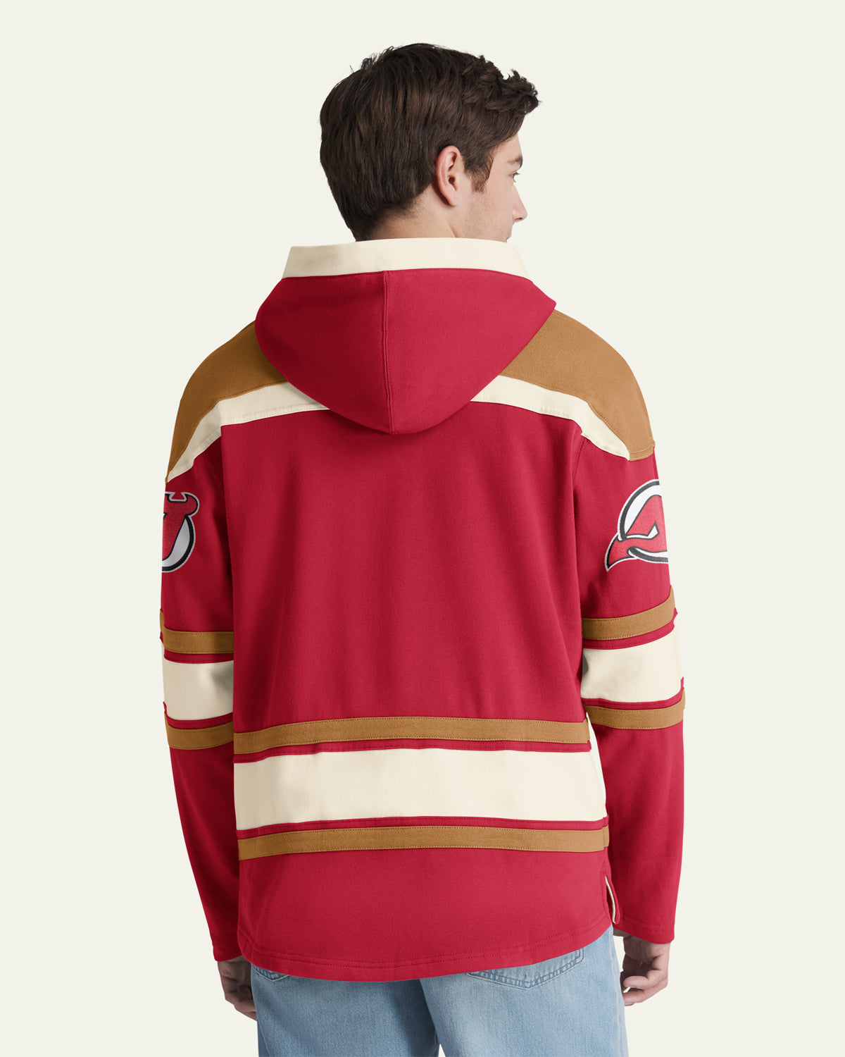 NEW JERSEY DEVILS BLOCK SCRIPT SUPERIOR '47 LACER HOOD