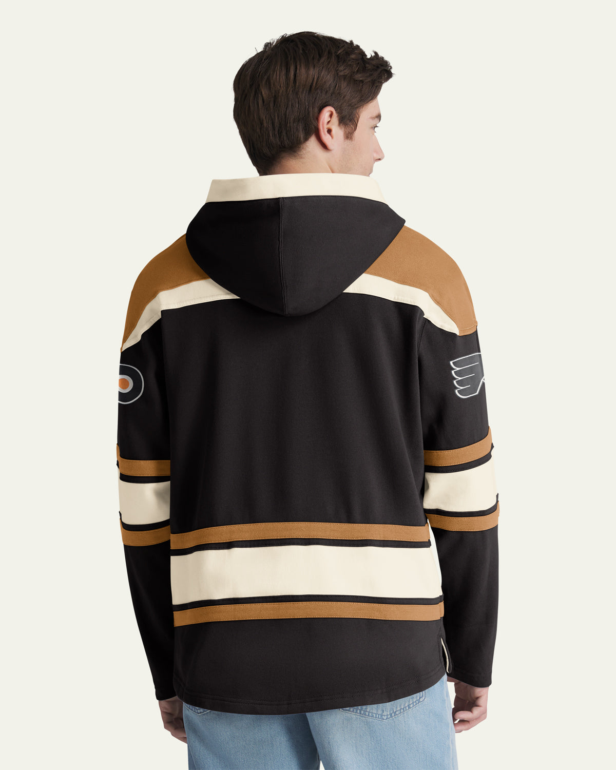 PHILADELPHIA FLYERS BLOCK SCRIPT SUPERIOR '47 LACER HOOD