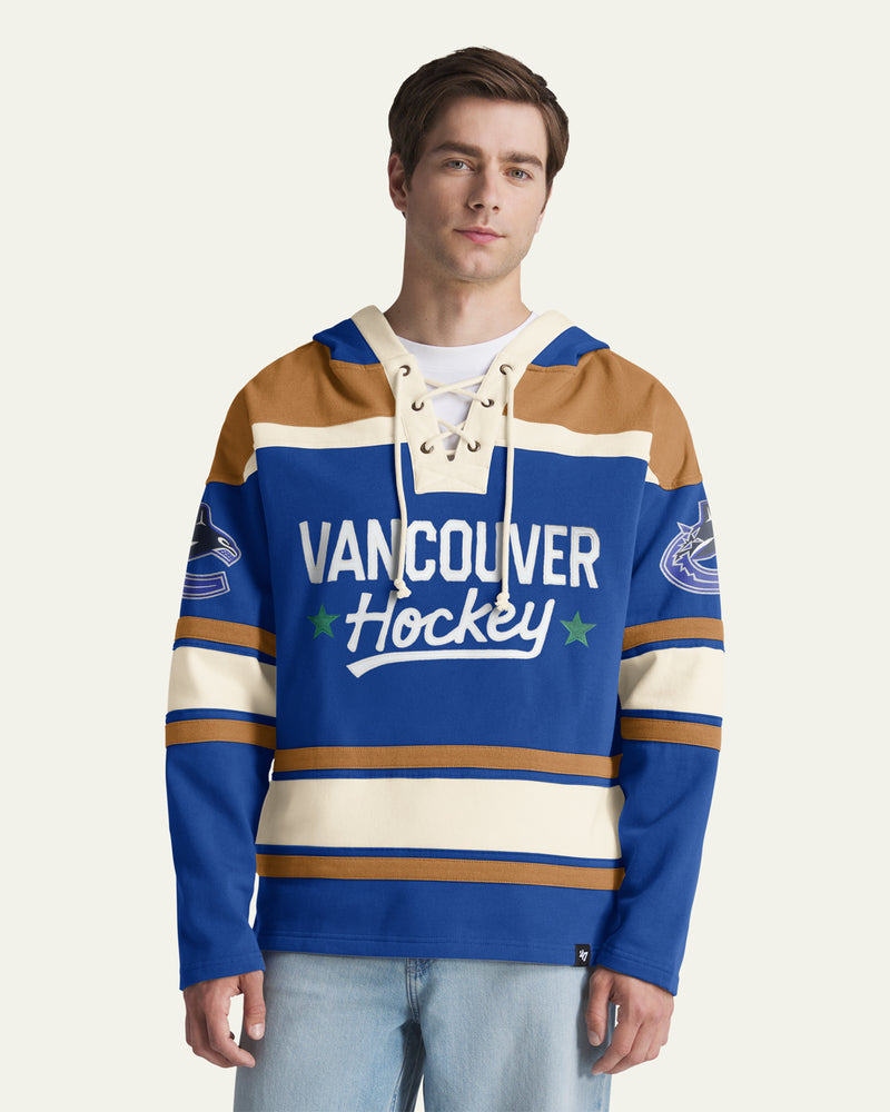 VANCOUVER CANUCKS BLOCK SCRIPT SUPERIOR '47 LACER HOOD