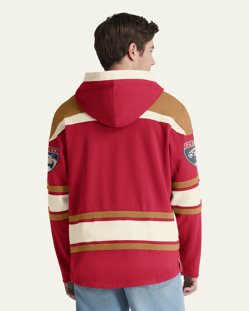 FLORIDA PANTHERS BLOCK SCRIPT SUPERIOR '47 LACER HOOD