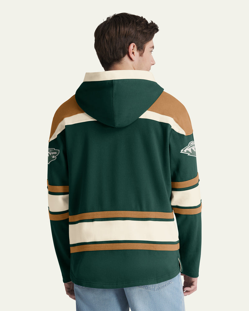 MINNESOTA WILD BLOCK SCRIPT SUPERIOR '47 LACER HOOD