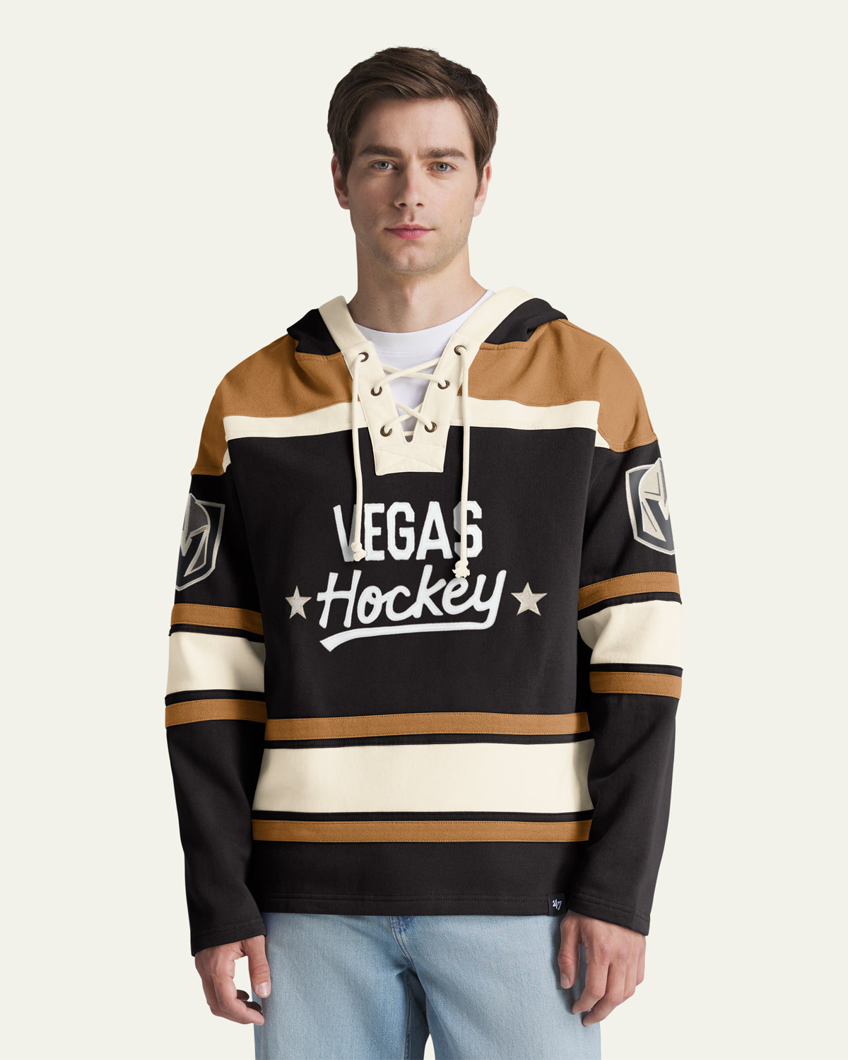 VEGAS GOLDEN KNIGHTS BLOCK SCRIPT SUPERIOR '47 LACER HOOD