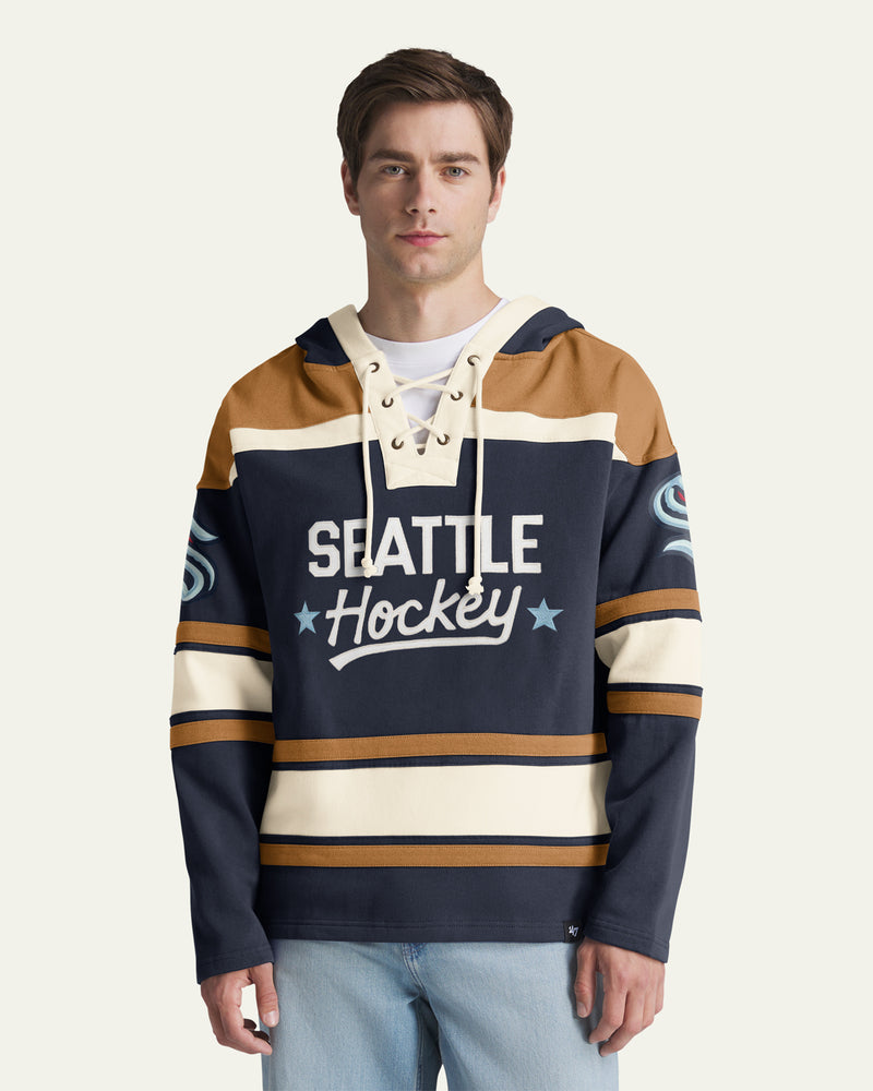 SEATTLE KRAKEN BLOCK SCRIPT SUPERIOR '47 LACER HOOD