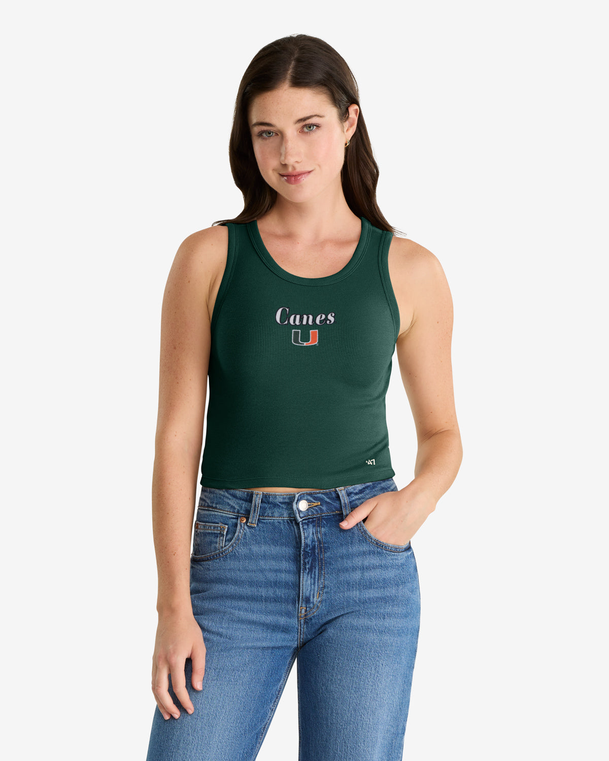 MIAMI HURRICANES STRAIGHT CUT '47 BABY RIB TANK WOMENS