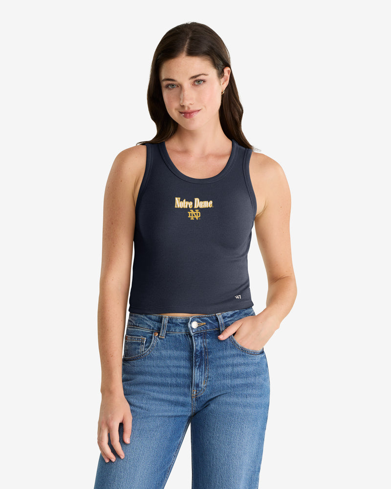 NOTRE DAME FIGHTIN IRISH STRAIGHT CUT '47 BABY RIB TANK WOMENS