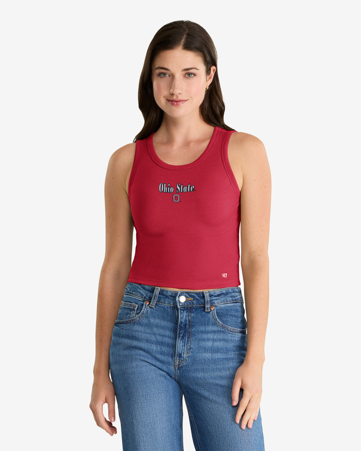 OHIO STATE BUCKEYES STRAIGHT CUT '47 BABY RIB TANK WOMENS