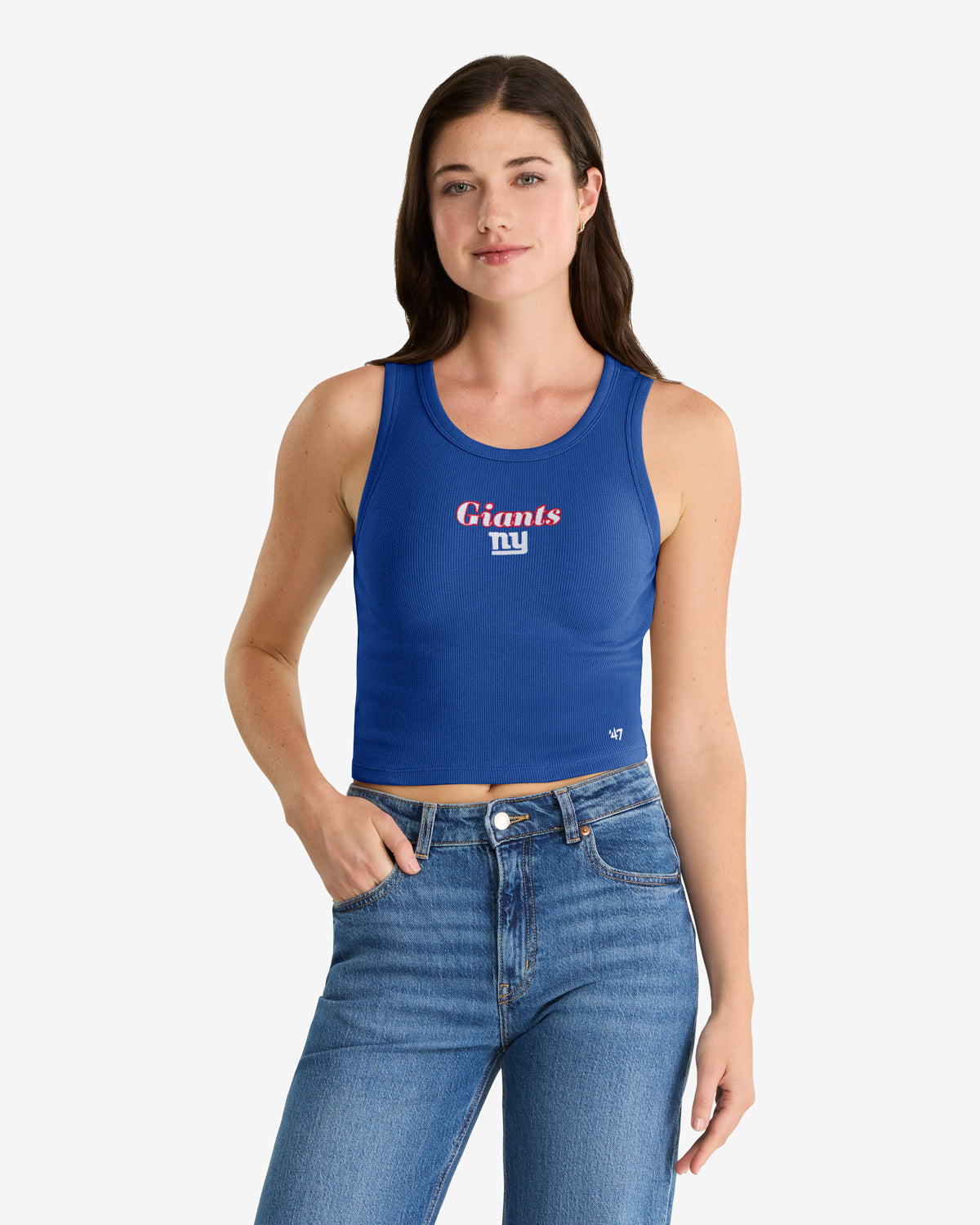 NEW YORK GIANTS STRAIGHT CUT '47 BABY RIB TANK WOMENS
