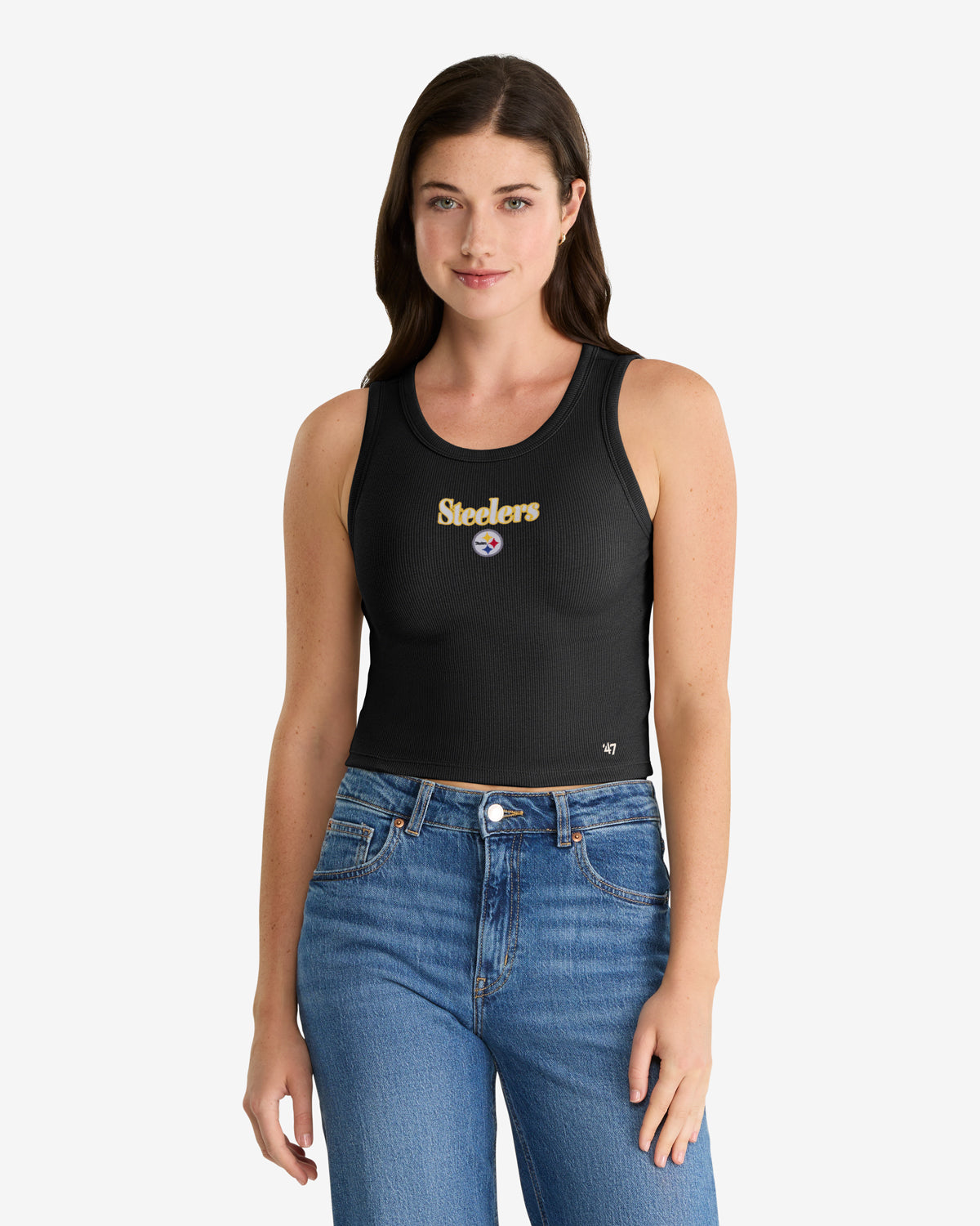PITTSBURGH STEELERS STRAIGHT CUT '47 BABY RIB TANK WOMENS