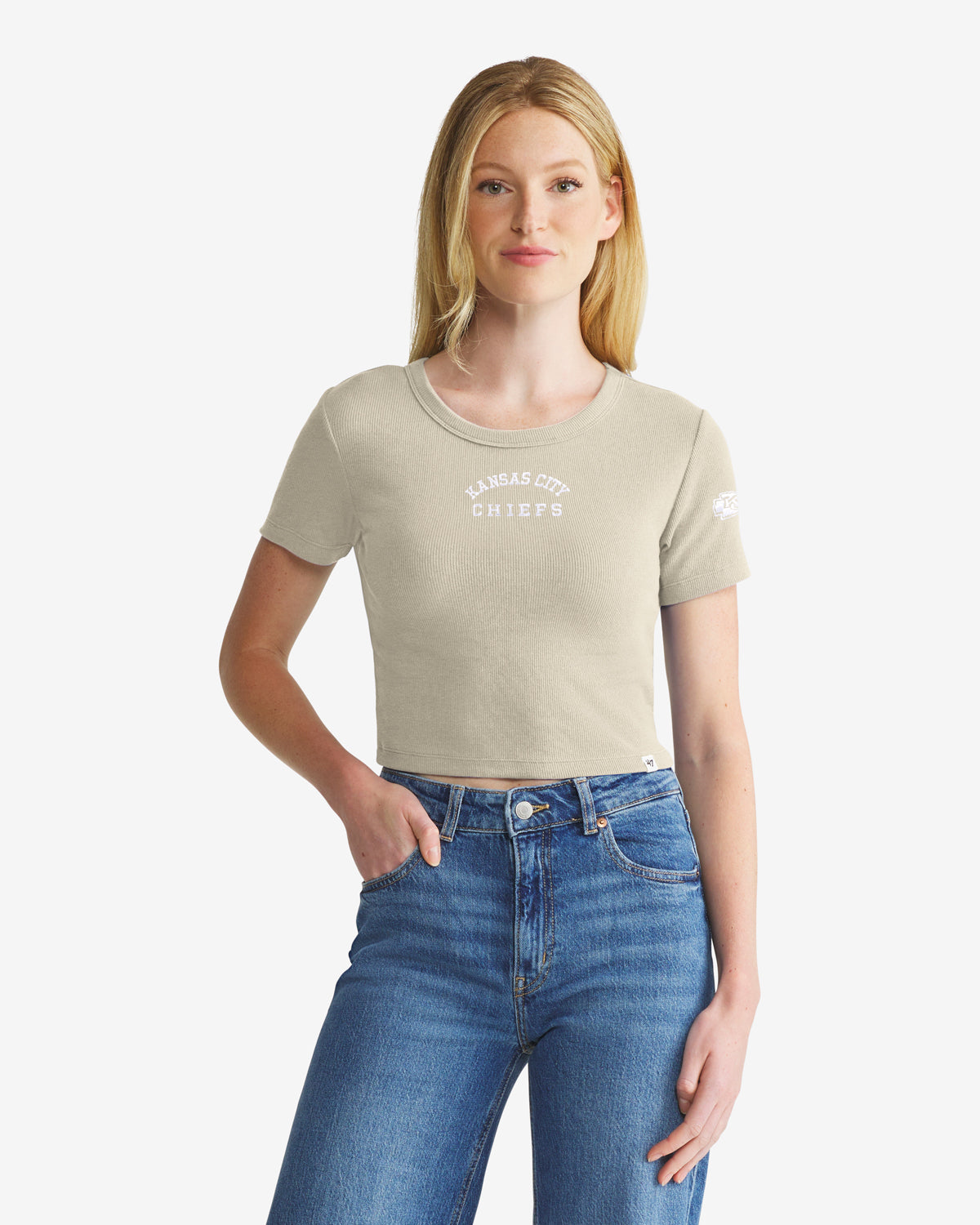 KANSAS CITY CHIEFS SPIRITED '47 WOMEN'S BABY RIB TEE - Mojave