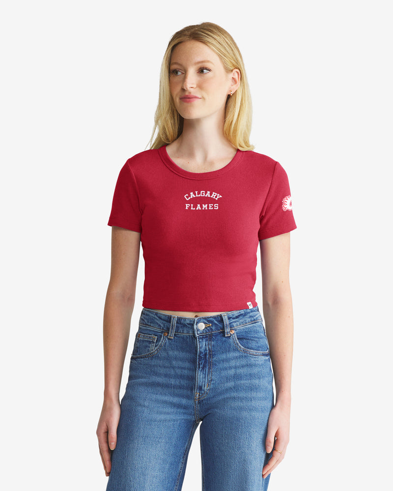CALGARY FLAMES SPIRITED '47 WOMEN'S BABY RIB TEE