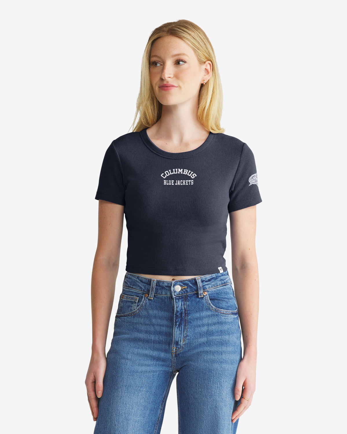 COLUMBUS BLUE JACKETS SPIRITED '47 WOMEN'S BABY RIB TEE