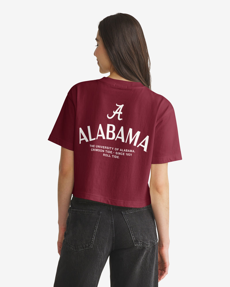 ALABAMA CRIMSON TIDE HADRIAN '47 FOUNDATION CROP TEE WOMENS