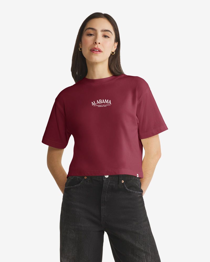 ALABAMA CRIMSON TIDE HADRIAN '47 FOUNDATION CROP TEE WOMENS